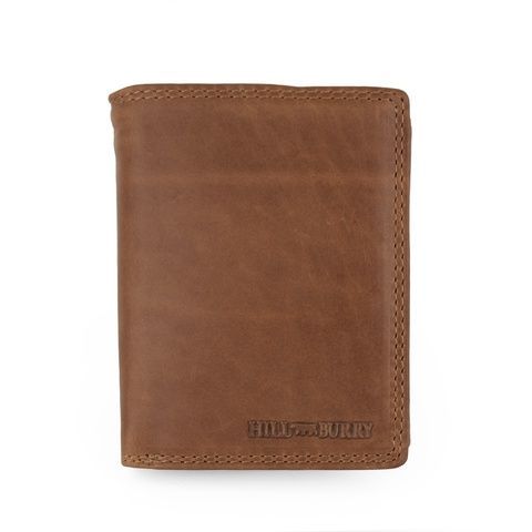 Чоловічий шкіряний гаманець Hill Burry 6401HB рудий без застібки 3214708878 фото