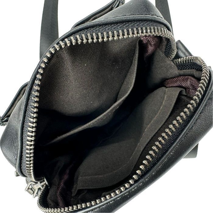 Мужская маленькая кожаная сумочка TIDING BAG 1633A черная 2336699447 фото